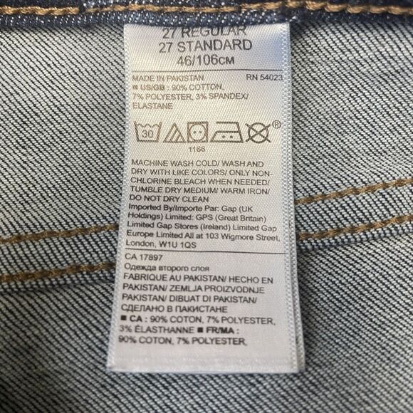 Banana Republic Jeans Womens 27 Skinny Dark Wash Stretch Denim Pants Blue Casual - Picture 6 of 12